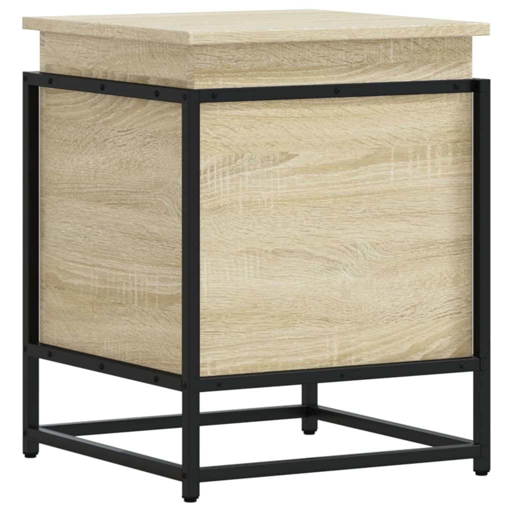ShGaxin Aufbewahrungsbox mit Deckel, Holz, Sonoma-Eiche, 40 x 40 x 51,5 cm, Spielzeugtruhe, Aufbewahrungsbox, Schlafzimmer, Möbel, Bauchtruhe mit Sitz, Aufbewahrungsmöbel - 848790