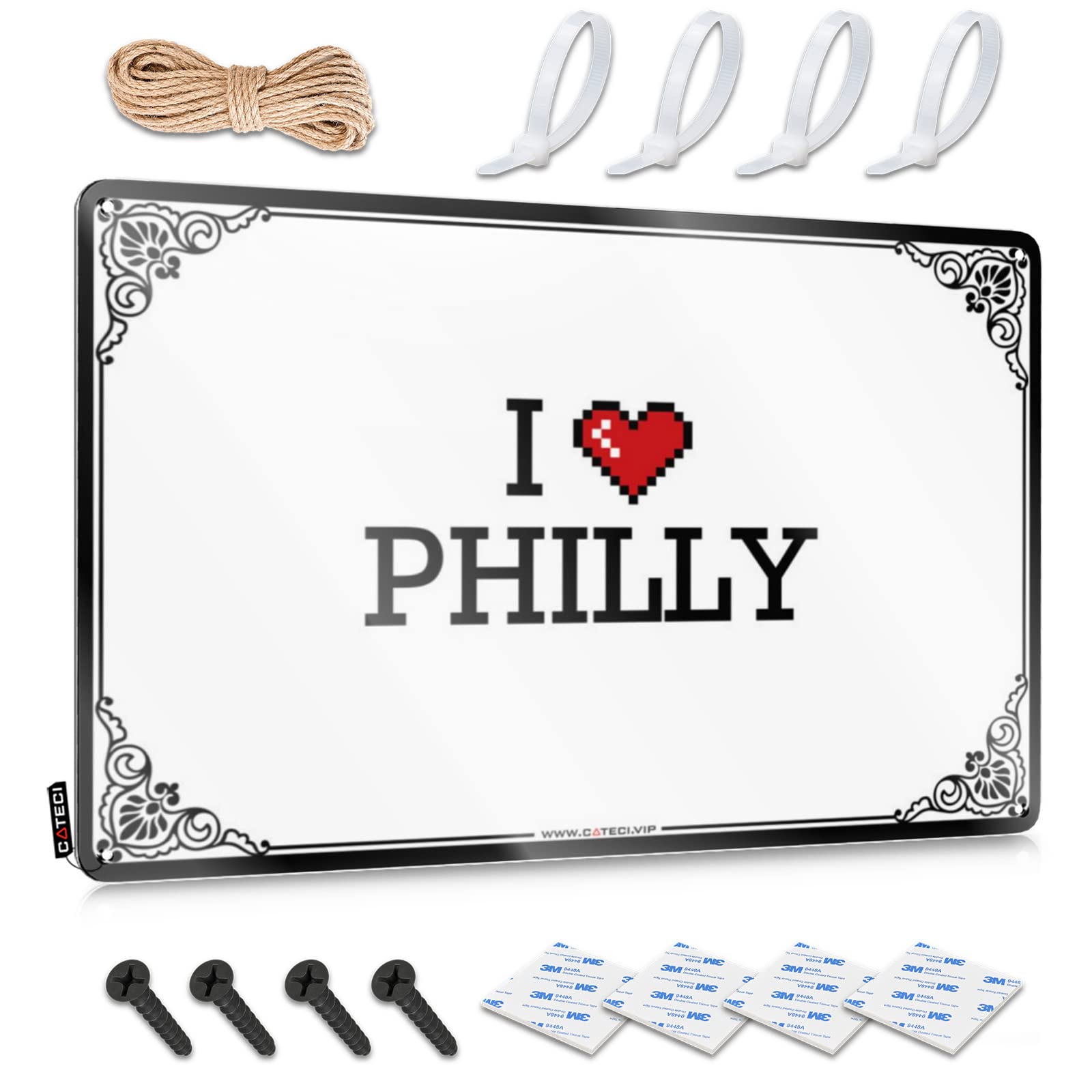 Decorations Mens Bathroom Decor Wall Decor | I Love Philly Humor For Pool Bar Home(30X40CM)