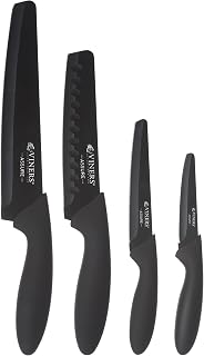Viners Premium International 4-Piece Stainless Steel Knife Set for Kitchen Use | Sharp Elite Gourmet Chef, Utility, Paring, and Bread Knives Set with Soft Grip Handles, Assure | Crafted in UK