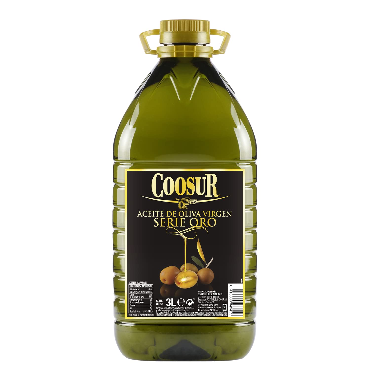COOSUR - Aceite de Oliva Virgen Serie Oro - Garrafa 3 Litros