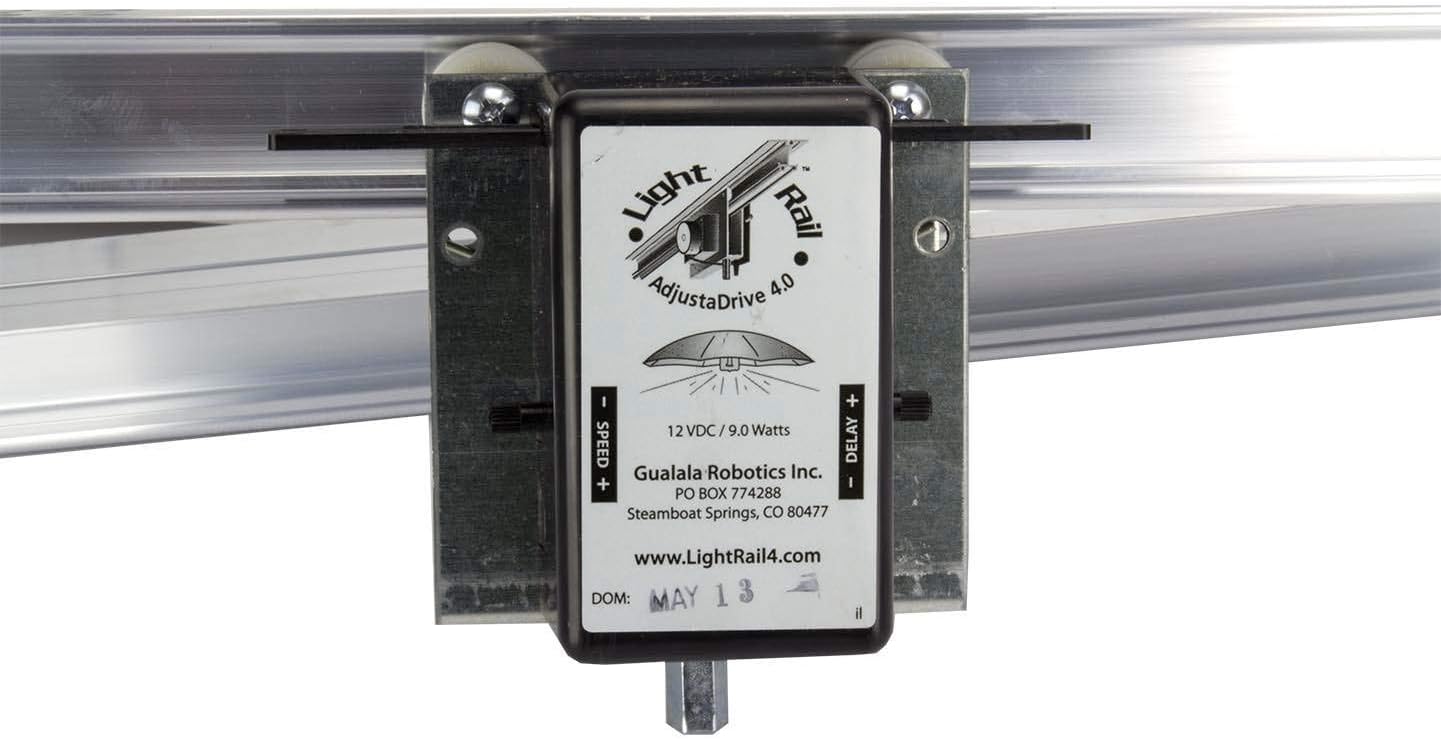 Light Rail 4.0 AdjustaDrive Kit Motor w Rail, Robotic Grow Light Mover Solidly Made in The USA
