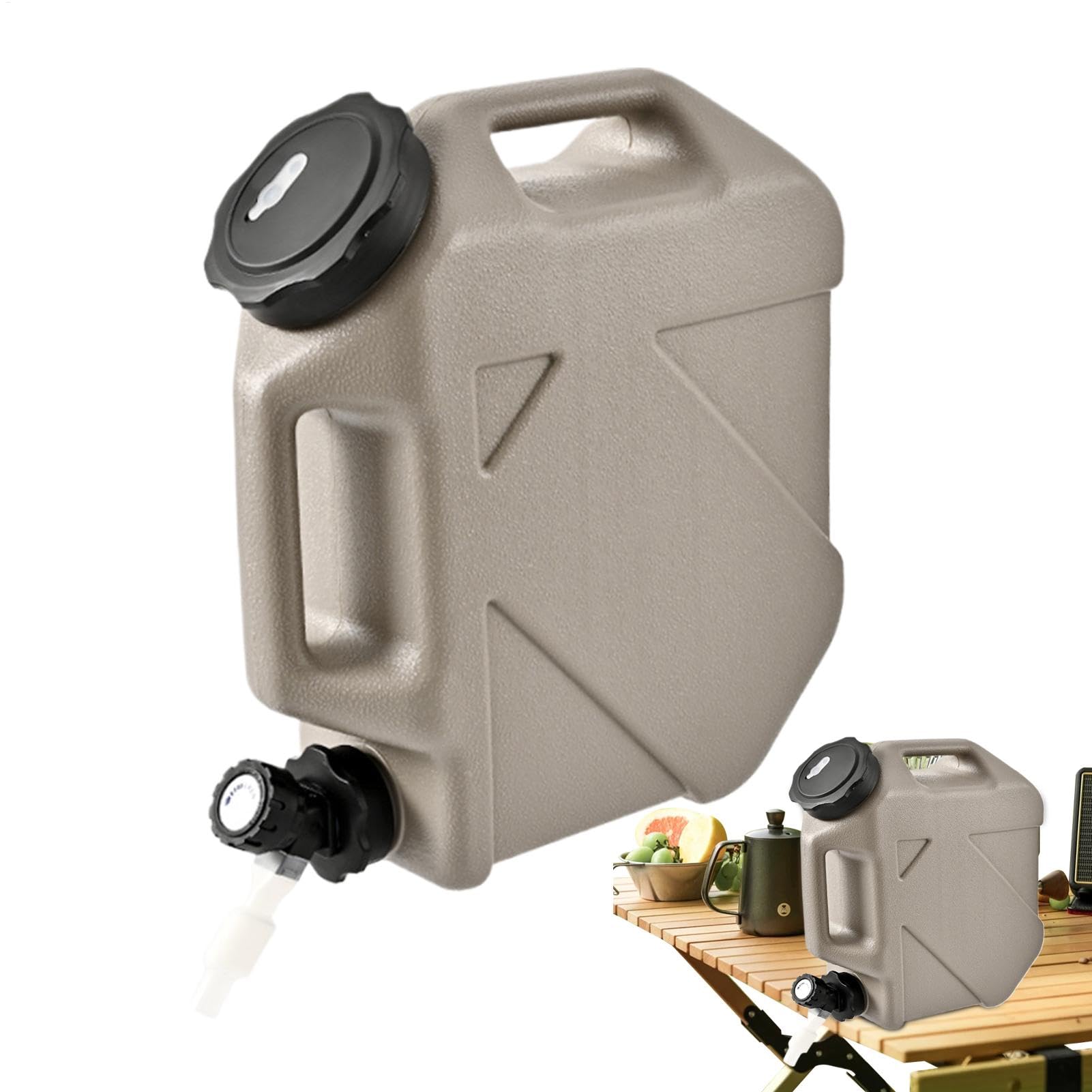 Jarra de almacenamiento de agua, recipiente de agua para acampar con grifo, Contenedor de almacenamiento de agua de 10 L con grifo - Camping sin fugas para picnics, barbacoas suministros