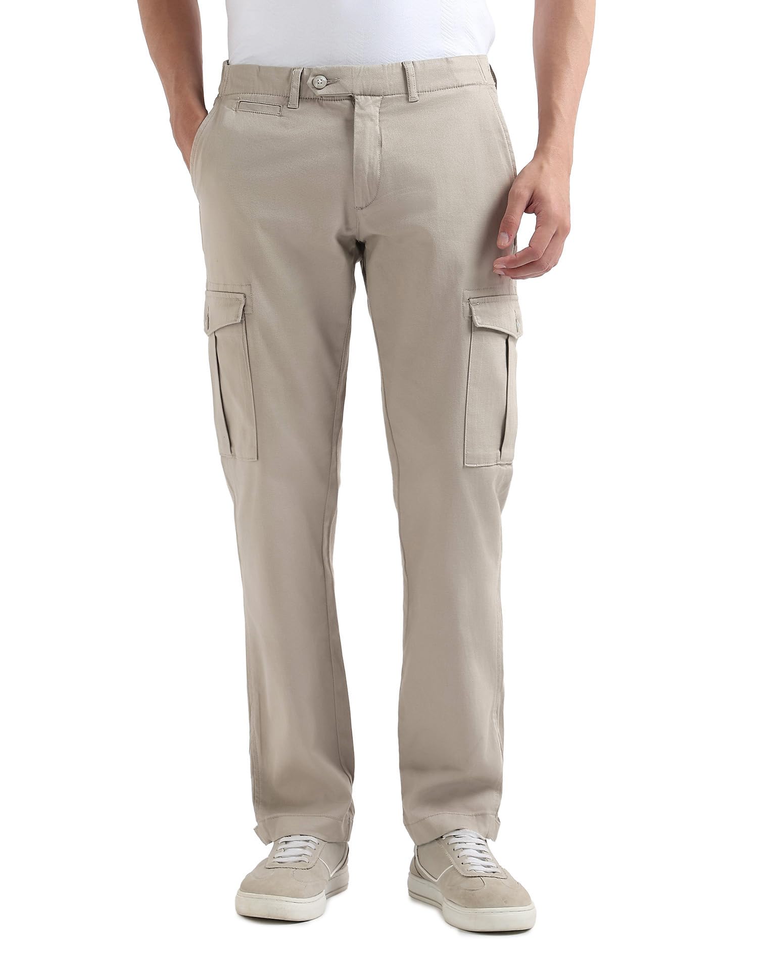 arrow sports Arrow Sport Men's Dobby Textured Cargos-picture-16