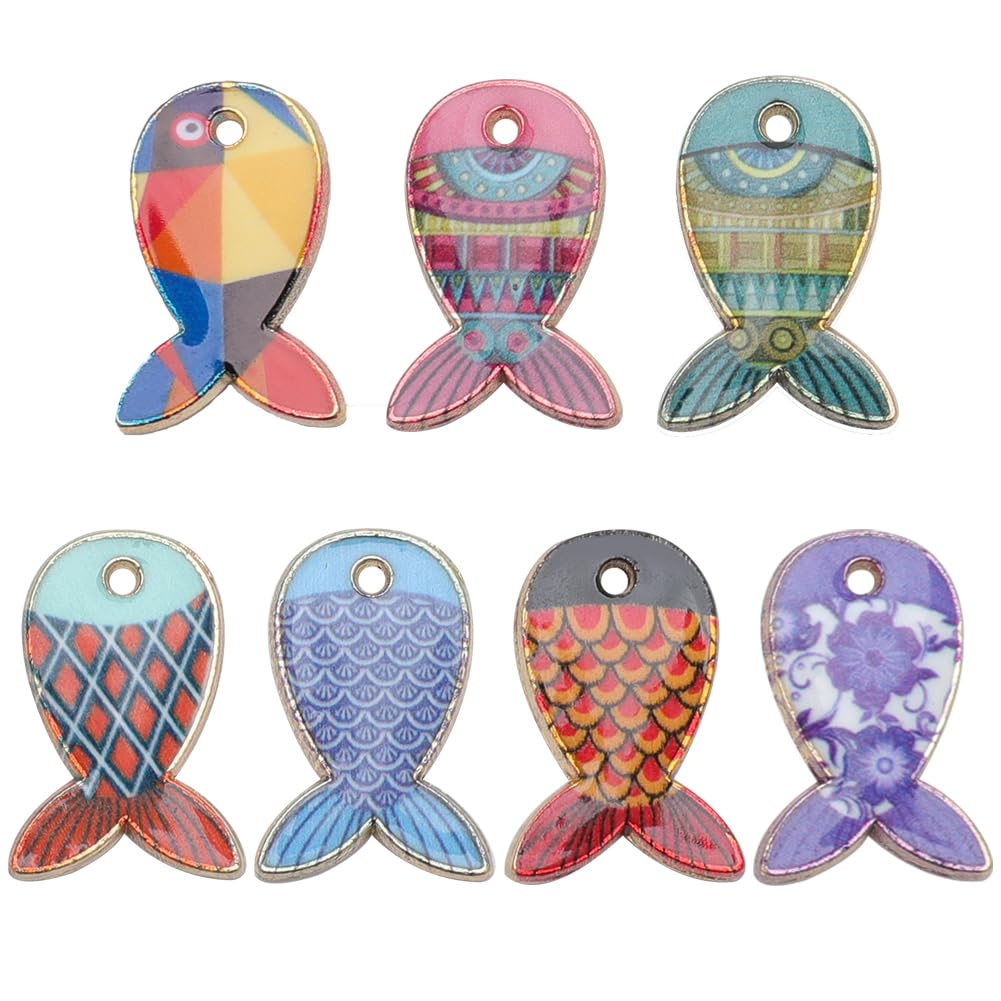 96 Perline Di Vetro Colorate SUNNYCLUE Per Gioielli Fai Da Te: Fiori, Foglie E Farfalle Glitter - Scatola Da 16 Colori