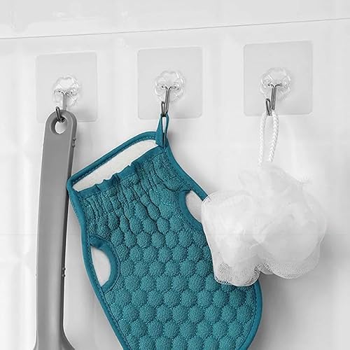 Miniatura 4 de NevStp Ganchos autoadhesivos fuertes de acero inoxidable transparente para cocina, baño, puerta, pared, multifunción, 10 unidades