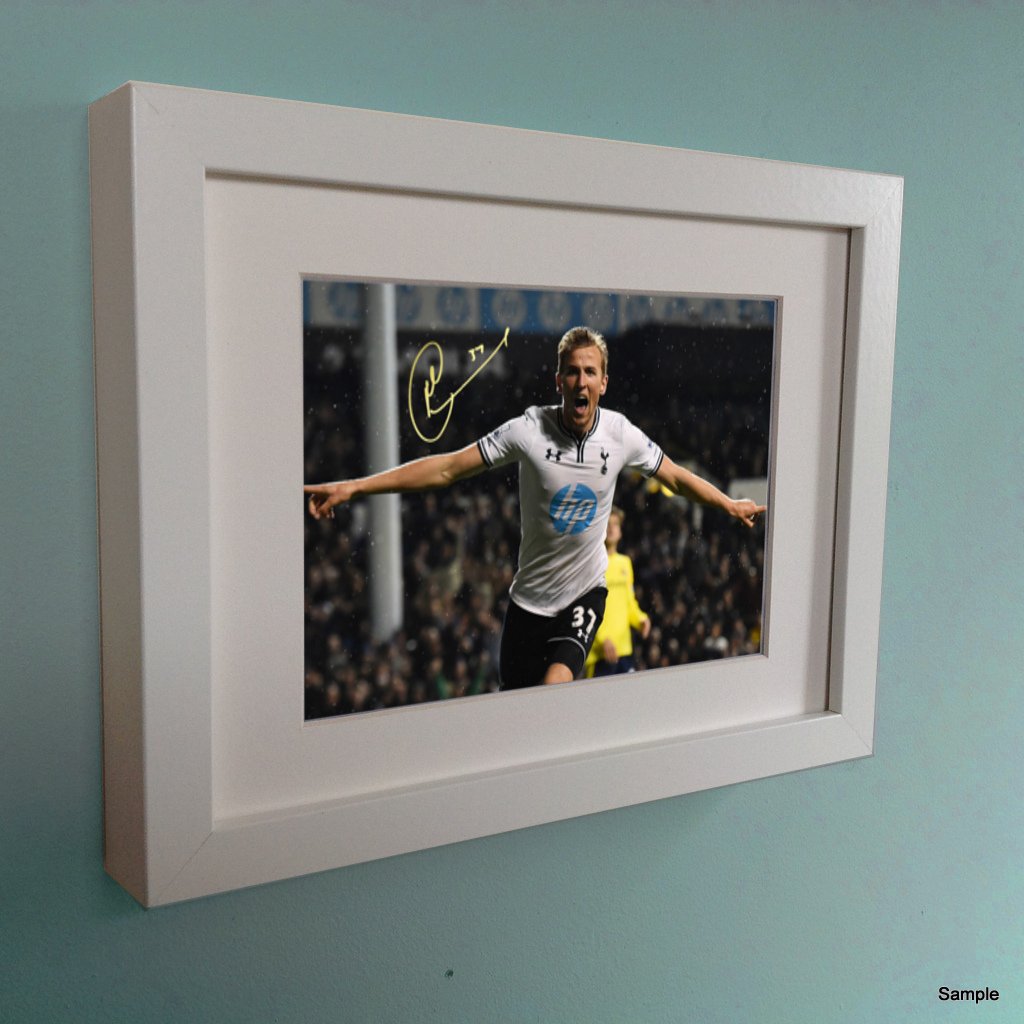 Signed Harry Kane Autographed Tottenham Hotspur Spurs Photo Picture Frame Photograph by Kicks