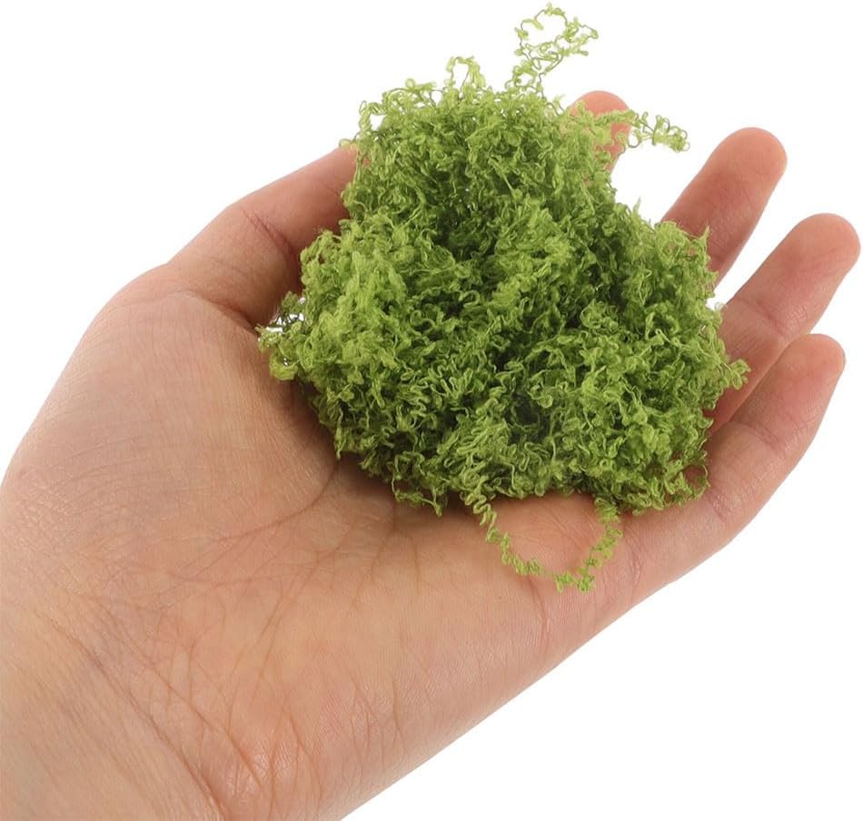 LIOOBO Artificial Moss 3. 5oz: Green Simulated Moss Realistic Light Green Fake for DIY Table Centerpieces Terrarium Planters Crafts Wedding Party Decoration