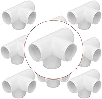 Vista 47 de Paquete de 20 conectores de tubería de PVC de 1/2" con codo de 45 grados (Socket x Socket) de calidad para muebles SCH40, adaptador de esquina