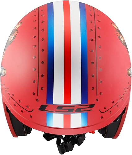 Miniatura 3 de Casco de moto de cara abierta Spitfire de LS2 Primer Rojo,Mate negro,Negro brillante/Escamas doradas,Bandera negra,Zarzaparrilla,Rojo mate,Rosa
