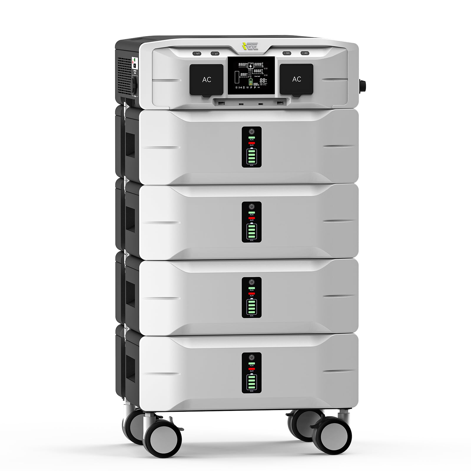 IEE 10 24kWh Portable Power Station SP5000 120 240V Solar Generator 5000W 9000W Surge AC Output LFP Battery