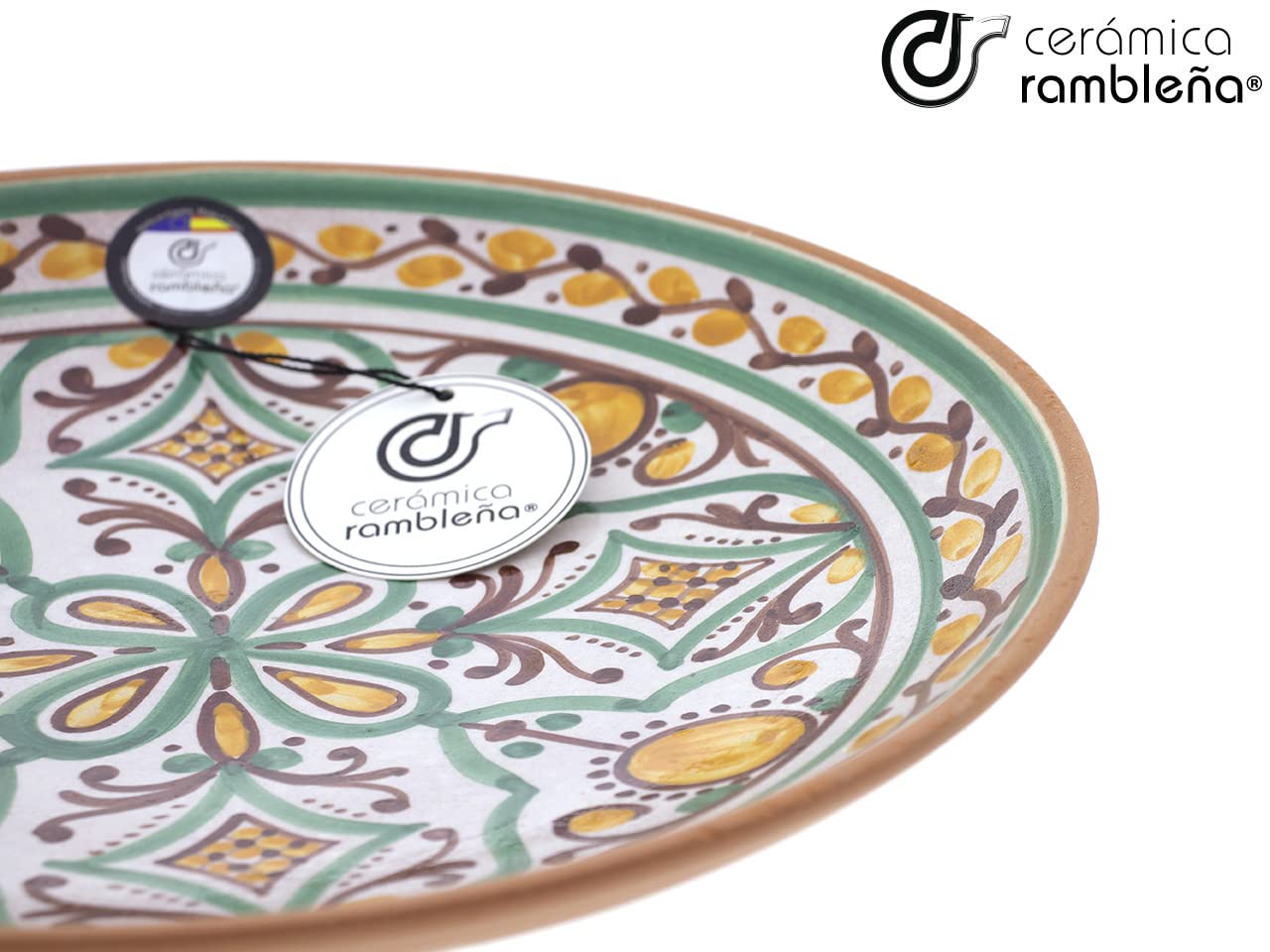 Plato decorativo pared CERÁMICA RAMBLEÑA D47 27x27x4.5 cm Hecho a mano