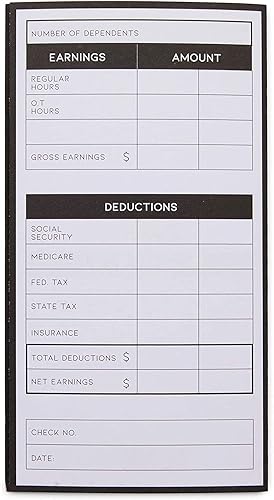 Miniatura 4 de Stockroom Plus Tarjetas semanales de tiempo triples para empleados para contabilidad, tamaño de bolsillo (5 x 8 pulgadas, 200 unidades)