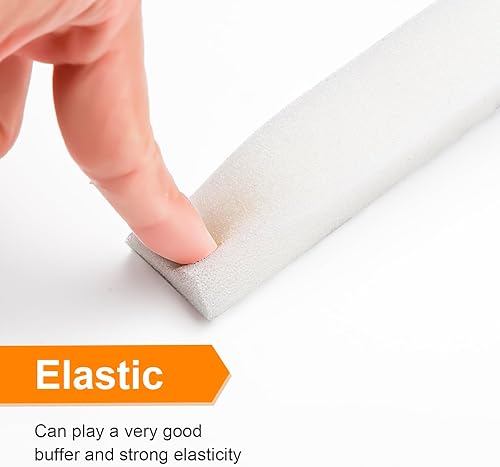 Miniatura 5 de Futuwi Burlete de espuma para aire acondicionado - 2 rollos, 1 pulgada de ancho x 1 pulgada de grosor, total de 13 pies de largo, espuma de célula