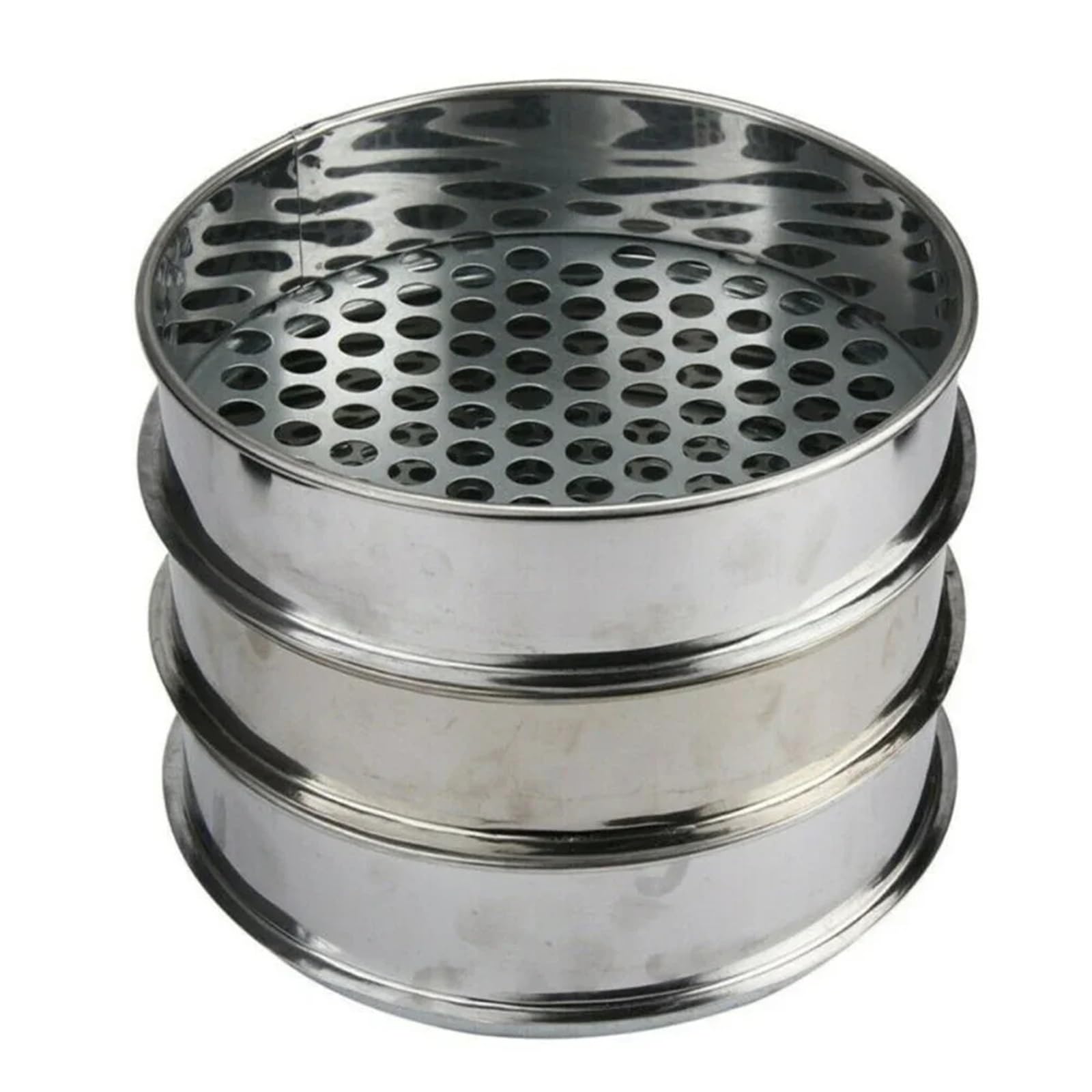 Mehlsieb 1pc Gartenarbeit Metall Hausgarten Pflanzen Rätsel Bodensieb Mesh Trennung Grobe Materialien,Mehlsieb(Round Hole 12mm)