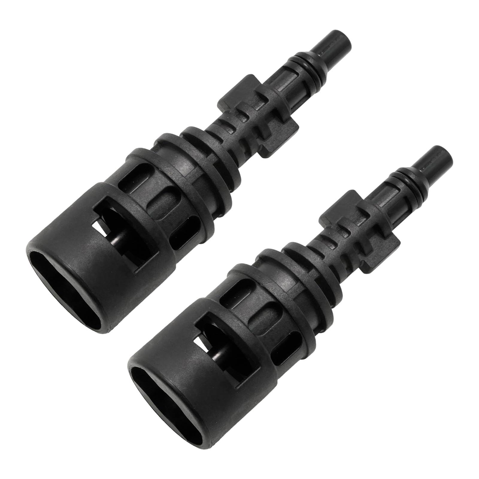 Ollanoos 2Pcs 124x24.5mm Black Hochdruch Cleaner Adapter, Adjustable Nozzle, Replacement for Karcher Replacement for Lavor Parkside