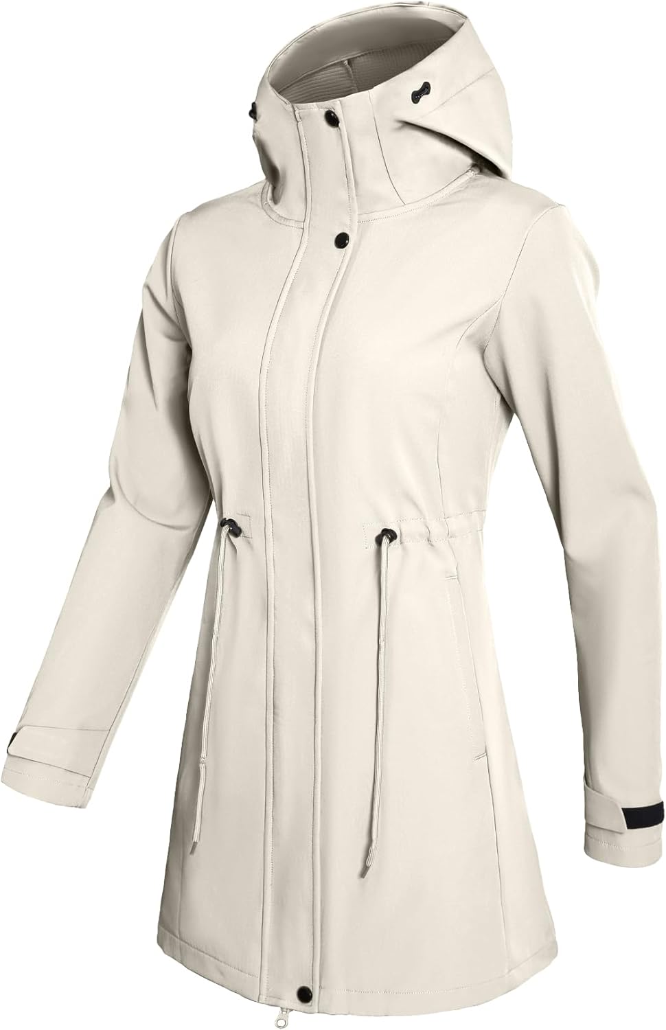 Lightweight Women’s Waterproof Hooded Softshell Rain Jacket