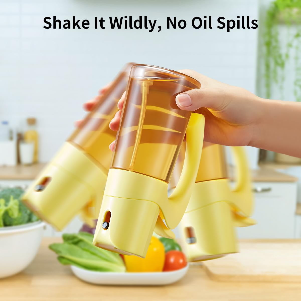 Pulverizador de aceite para cocinar, botella de aceite de oliva de 10 onzas líquidas para cocina, dispensación de aceite de oliva de niebla fina, botellas de vinagre de vidrio de borosilicato alto,