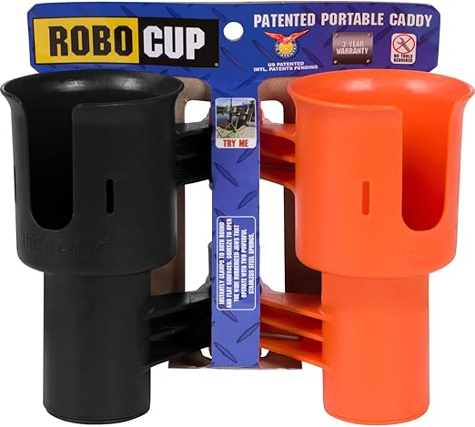 (Orange & Black), Best Cup Holder for Drinks, Fishing Rod/Pole, Boat, Beach Chair, Golf Cart, Wheelchair, Walker, Drum Sticks, Microphone Stand