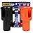ROBOCUP 12 Colors, Best Cup Holder for Drinks, Fishing Rod/Pole, Boat, Beach Chair/Golf Cart/Wheelchair/Walker/Drum Sticks/Microphone Stand (Orange & Black)