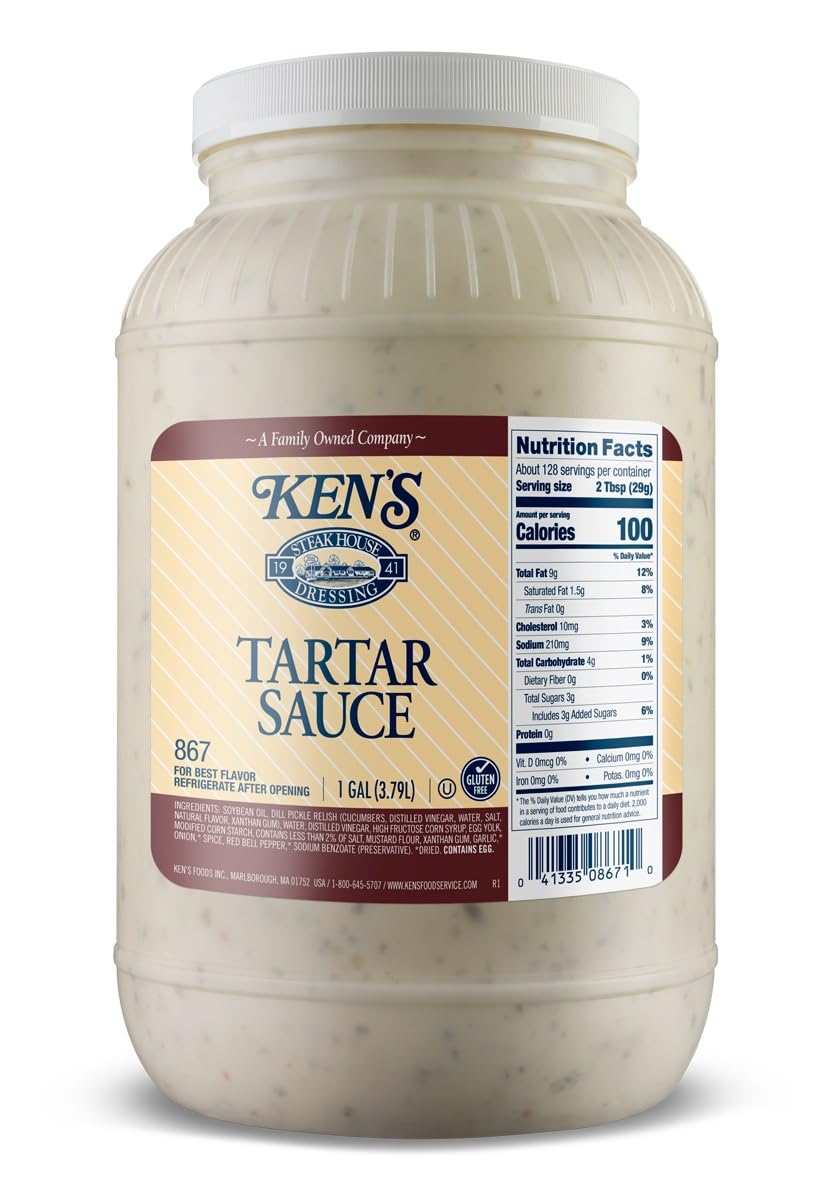 Ken's Tartar Steak House Sauce | Kosher & Gluten Free | 1 Gallon