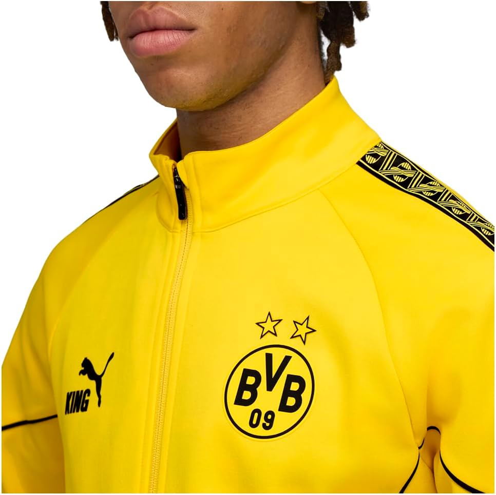 PUMA Mens Bvb King Anthem Jacket Athletic Outerwear Casual - Yellow