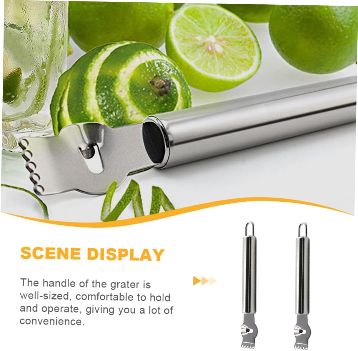2pcs Stainless Steel Zester Grater for Radish and Cheese