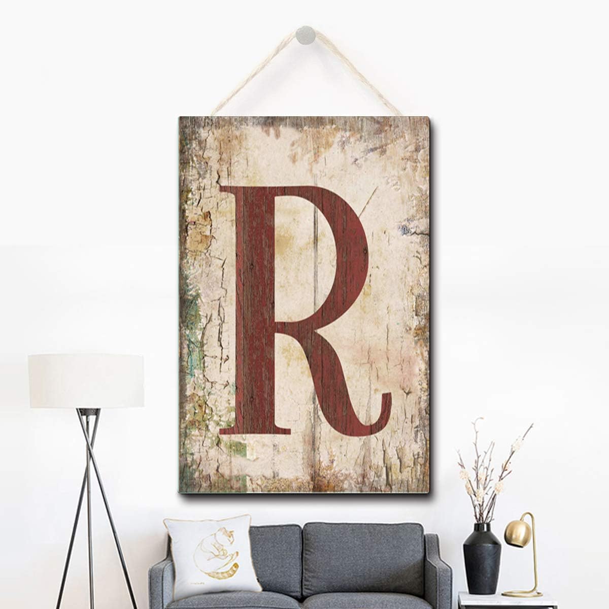 Amazon.com: LITTLEGROVE SEEDS Custom Wooden Hanging Sign Letter R ...