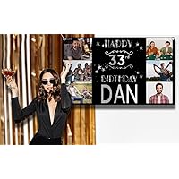Banner Compleanno Personalizzato Con Foto – 150x90 Cm, Oro Rosa E Argento - 4