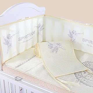 beige crib bumper