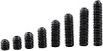 200pcs M3 Hex Allen Head Socket Set Vis Kit d'assortiment Black Carbon Steel Sockette Cup Point Grub Set Sockets Set Vis Assortiment