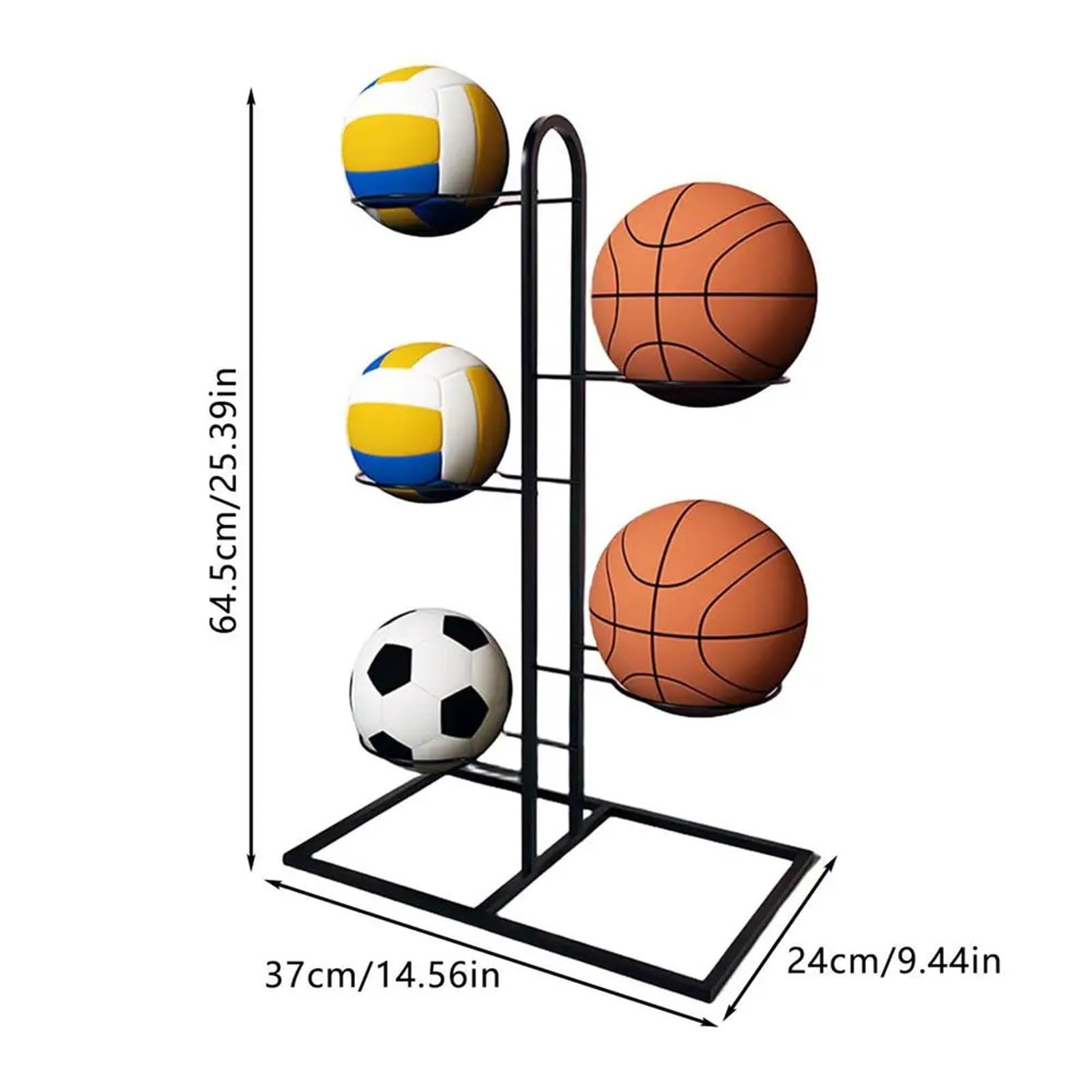 Multilayer Basketballkorb-Unterstützung, Indoor-Sportballhalter für Volleyball & Kinder, platzsparendes Design für Zuhause & Kindergarten