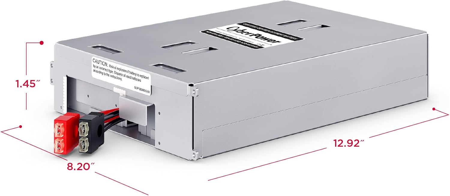 CyberPower RB1290X4C UPS Replacement Battery Cartridge, Maintenance-Free, User Installable, 12V/9Ah