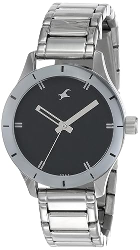 Monochrome Analog Black Dial Women's Watch - 6078SM06