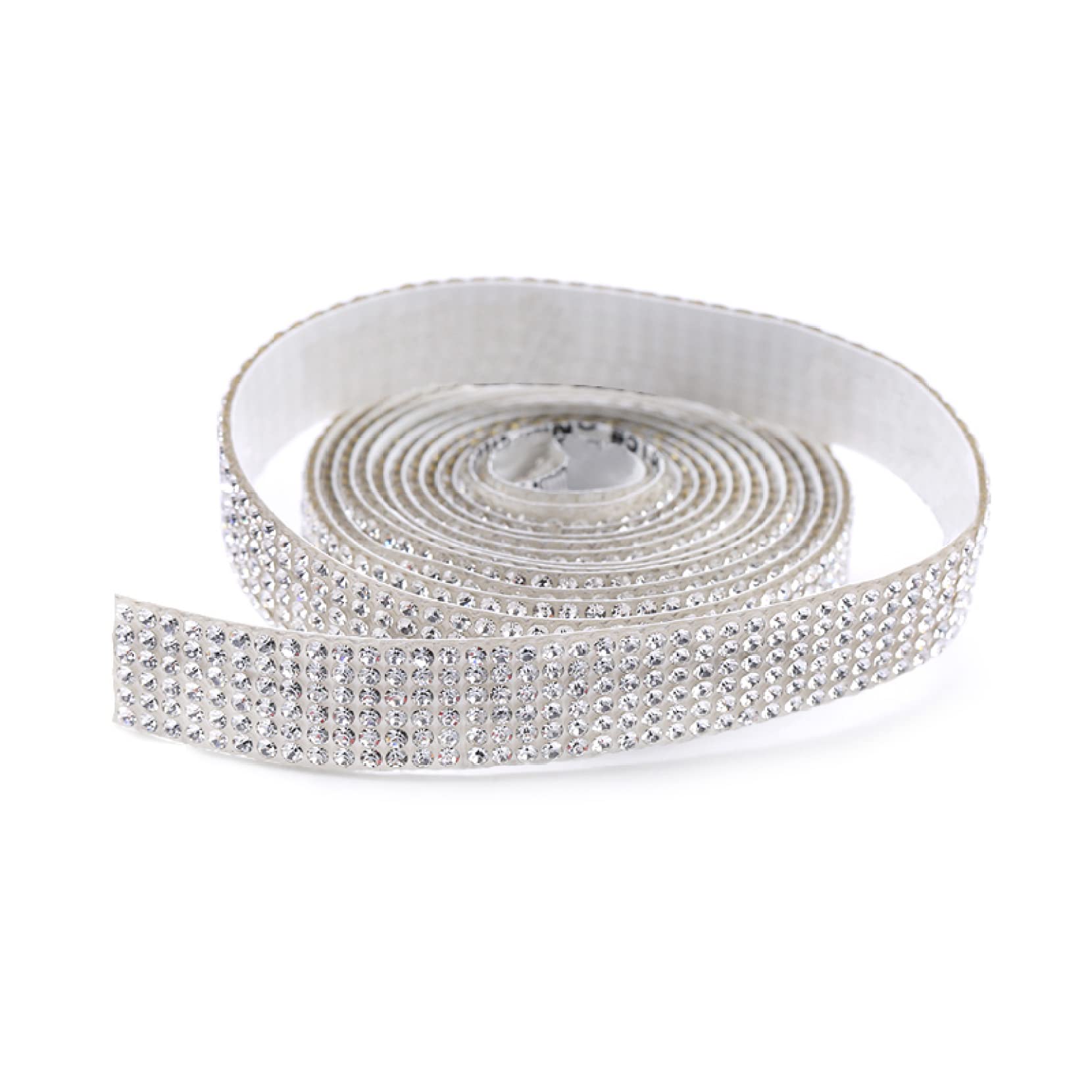 ACiyD 1 Yard Strasssteine Selbstklebend Glitzer Kristallband Band Kette DIY Strassband Trim für Autotelefon Dekorationen (Color : 27mm Crystal Yellow, Size : 1 Yard) (18mm Crystal Clear 1 Yard)