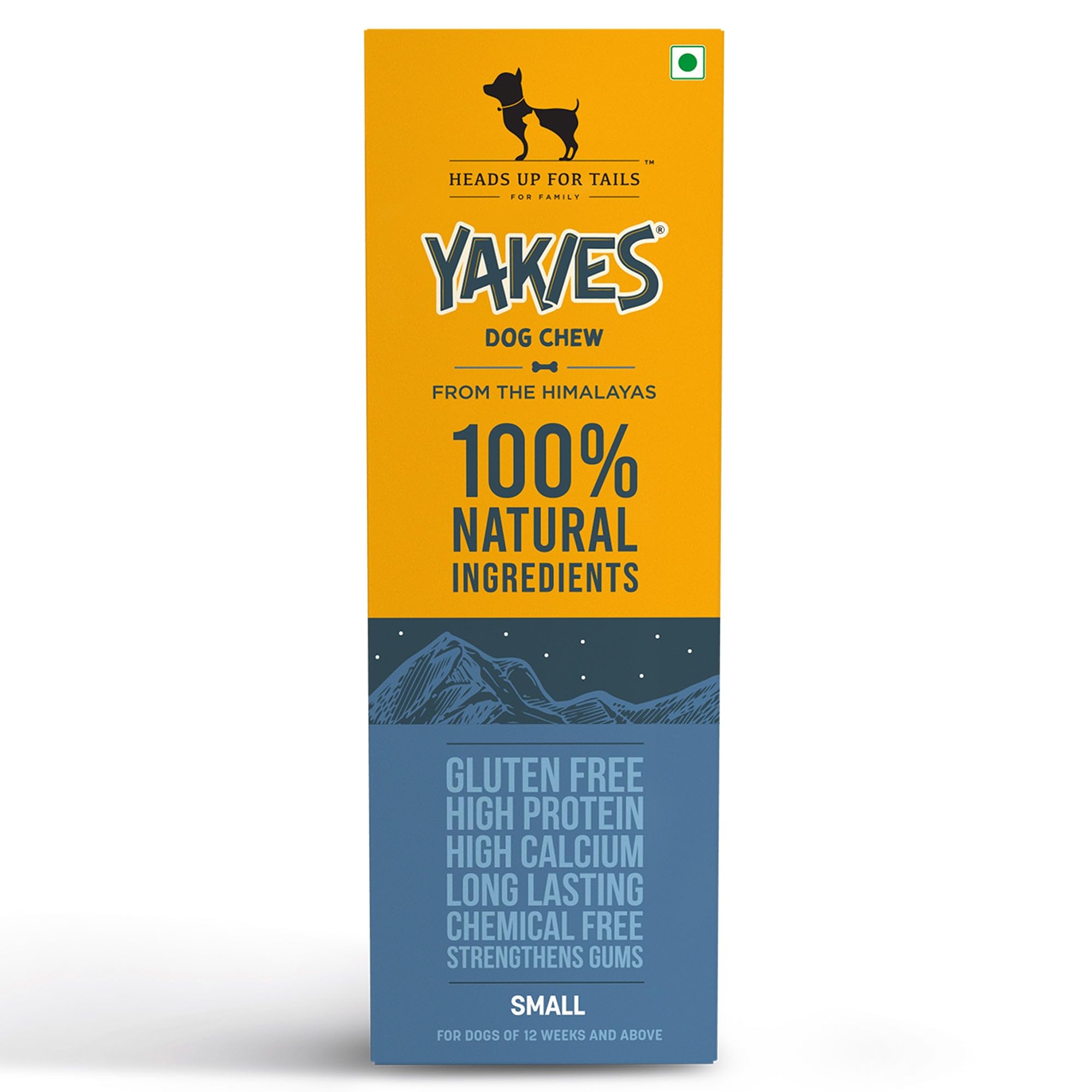 - Yakies by HUFT Vegetarian Natural Dog Chew Bone – 25 gm Each | Pack of 3, Small Size Healthy Long-Lasting Chew | High Protein Gluten Free Treat for Small Dogs