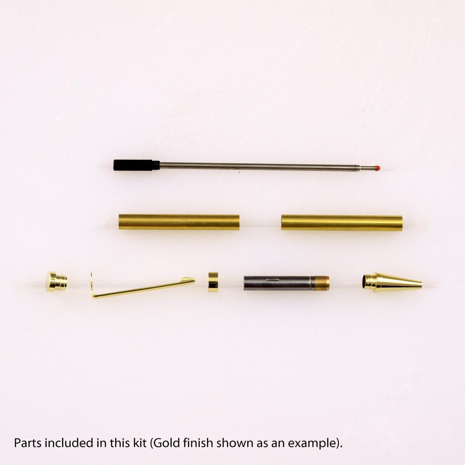 Legacy Woodturning, Slimline Pen Kit - Satin Gold, 10 Pack
