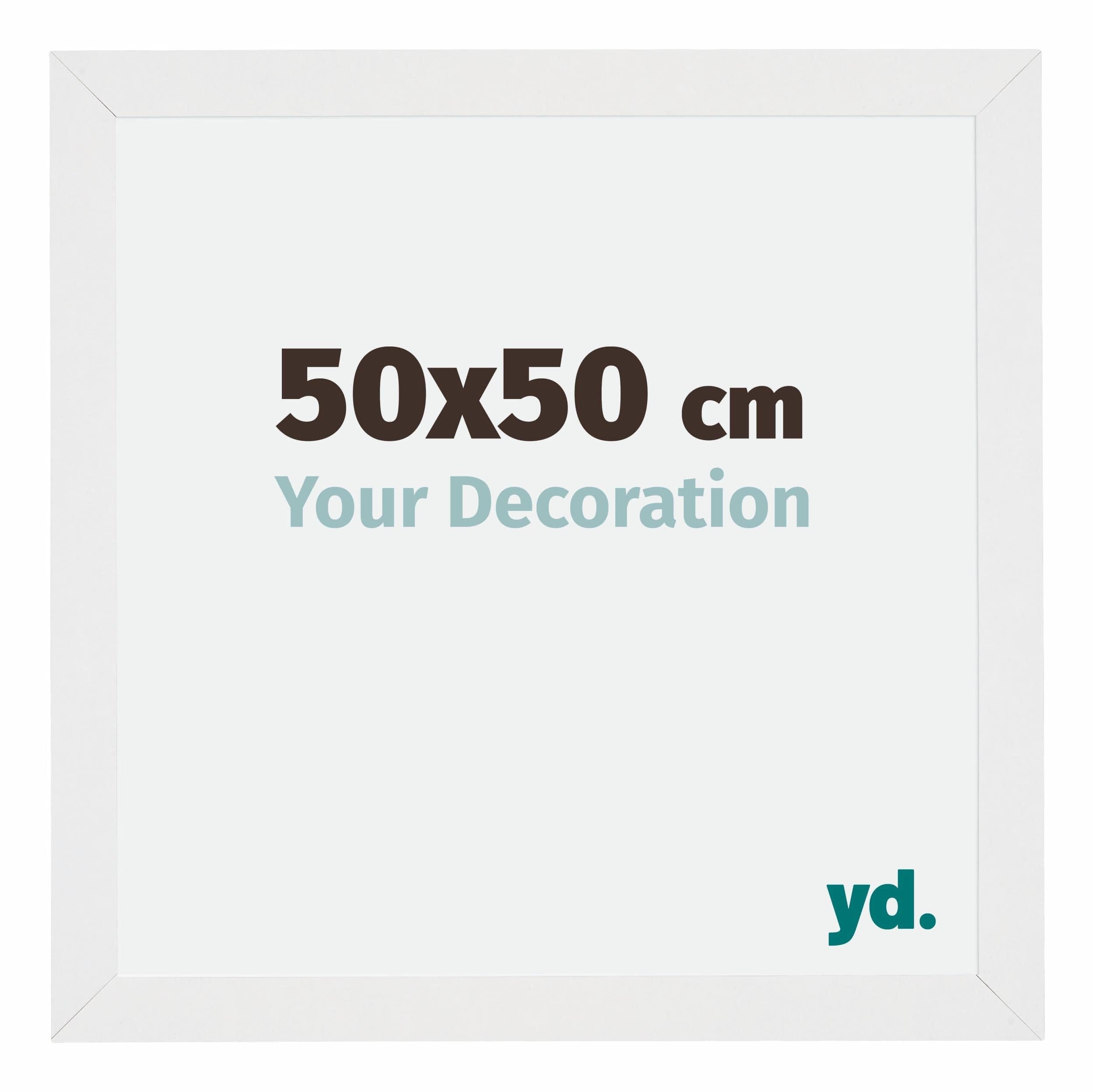 Your Decoration - Picture Frame 50x50 cm - White High Gloss - Decorative Wall Frame in MDF with Antireflection - Frame 50x50 - Mura — image 1