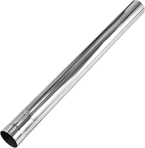 Straight Exhaust Pipe Tube DIY Custom Car Modified Exhaust Pipe Tubing Piping 51mm 2 Od 1220mm 48 Length T316 Stainless Steel Silver Tone