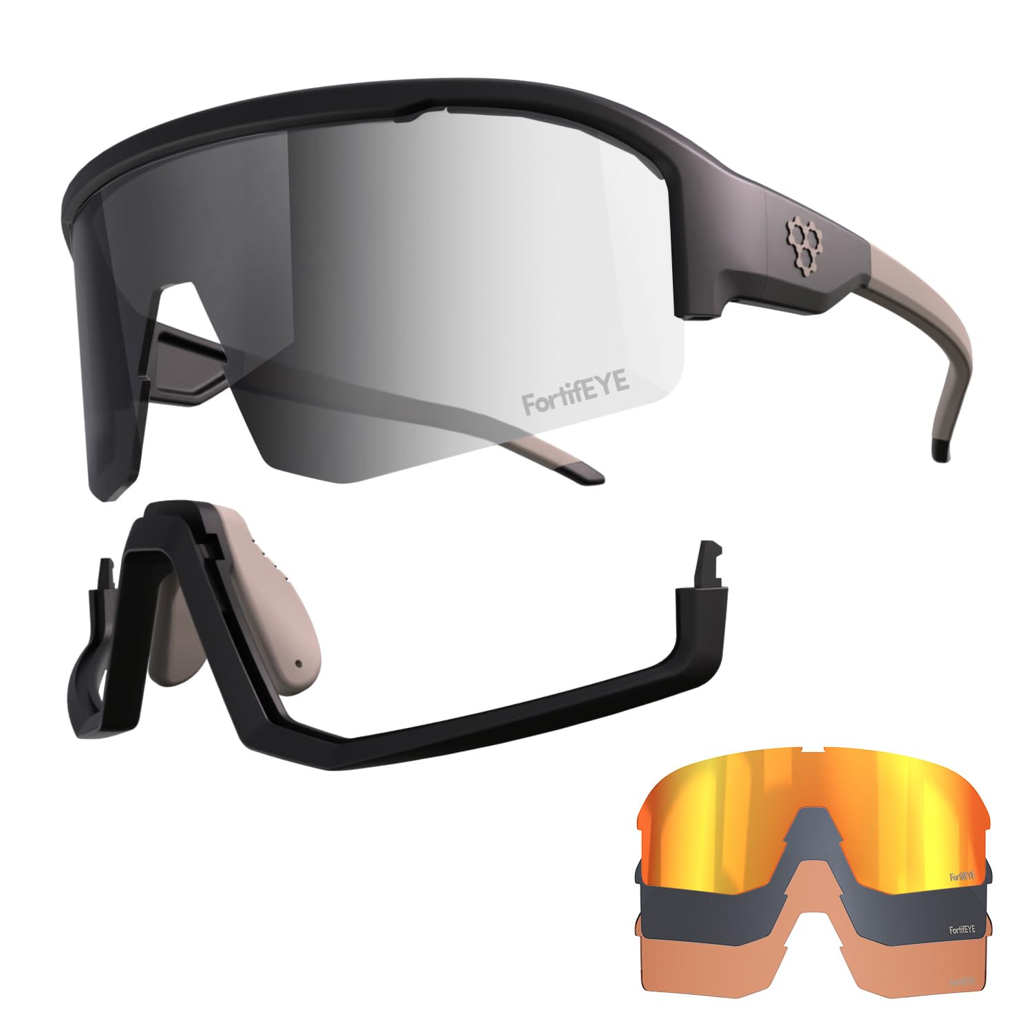 CRBN Pivot Pickleball Glasses for Men & Women - Pickleball Eye Protection - Photochromic Lens Provides Sun & Impact Protection in All Conditions