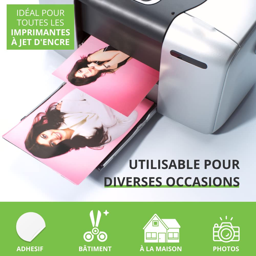Papier photo PrintPro de COLORWAY 500 Feuilles 10x15 Haute Brillance 230 g/m² Immédiatement sec Imperméable pour toutes les imprimantes Laser/a Jet d'encre