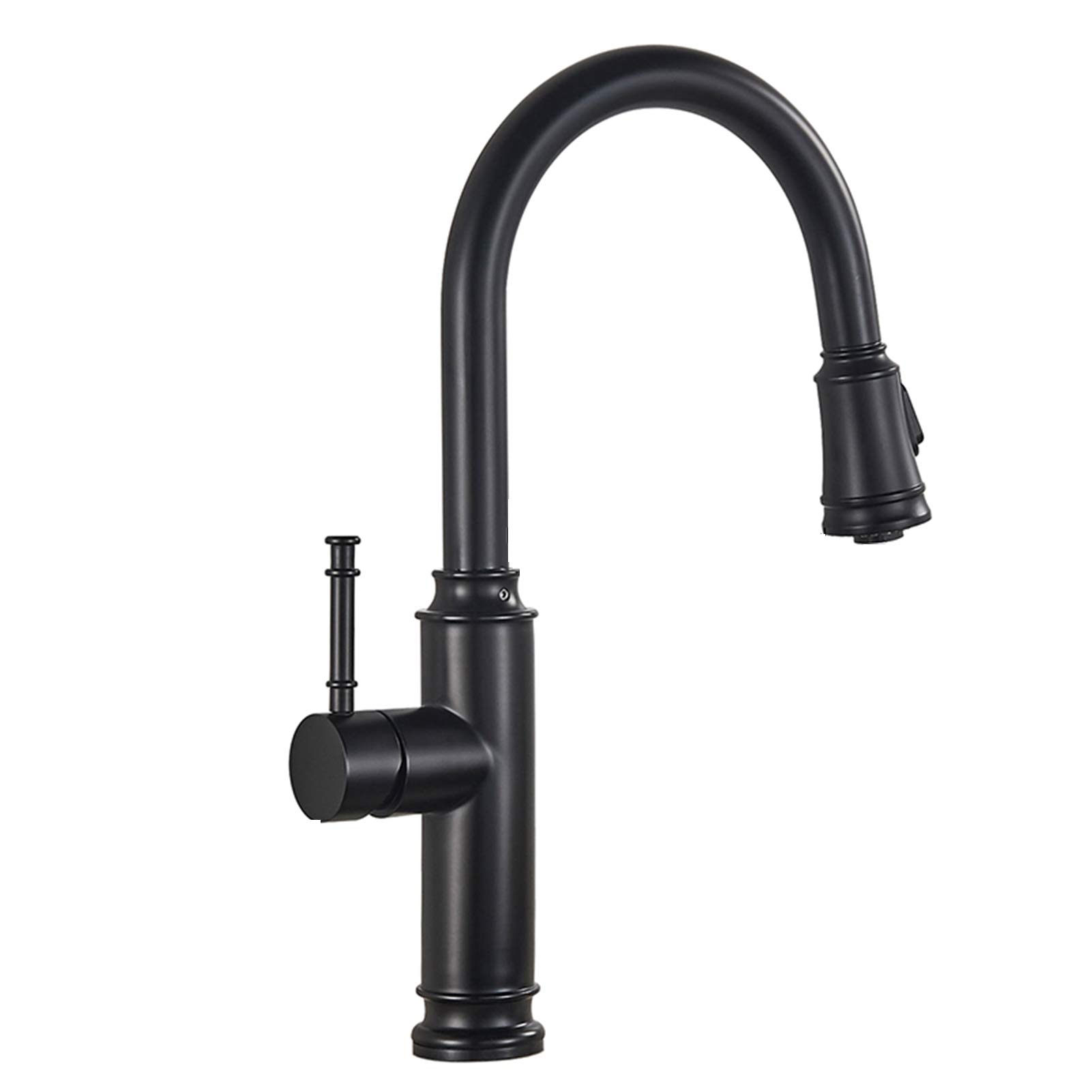 Robinet mitigeur d'eau chaude et froide au design noir mat
