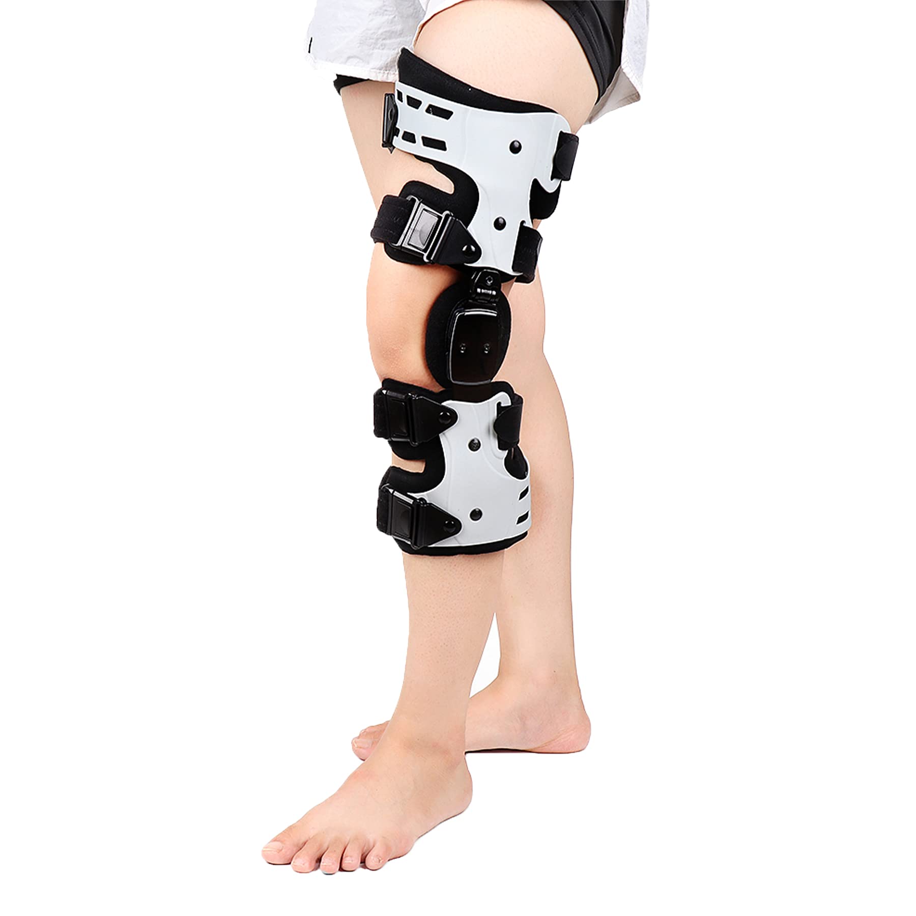 Rodillera ROM con Bisagras para ACL Ligamento Lesiones Deportivas Osteoartritis Leve Desgarros del Menisco Rodillera Rotuliana para Estabilización Recuperación para Hombres Muje,Right