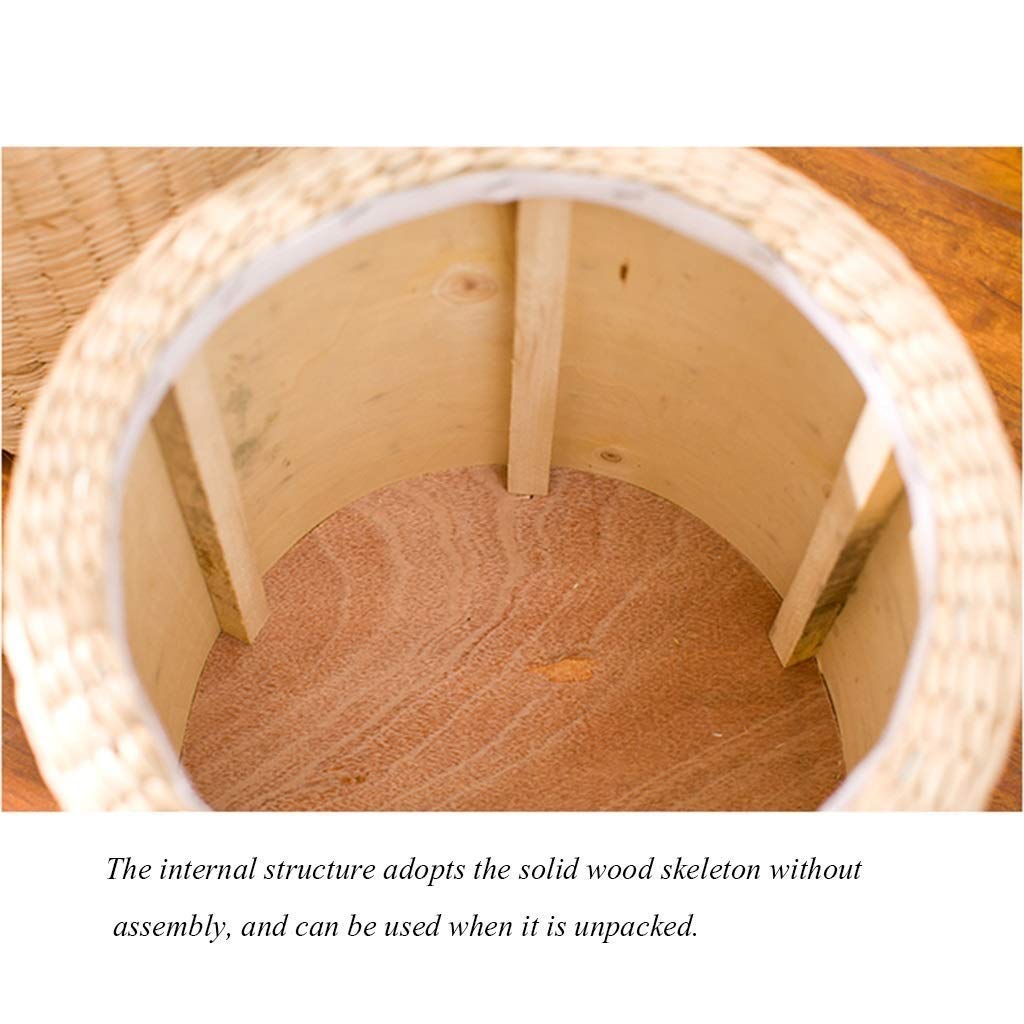 Poggiapiedi ottomano con Contenitore a cubo, Sgabello per Scarpe, Sgabello per ripostiglio in Rattan, Sgabello per Pouf, Sgabello per Divano, Soggiorno, Camera da Letto, Sgabello (