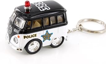 ModelToyCars Little Van Key Chain Police Edition, Black - 2002DPRK - Diecast Model Car