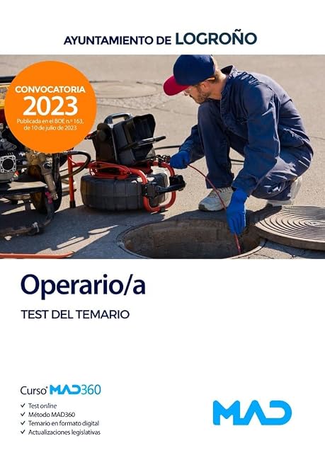 Portada de Operario/a del Ayuntamiento de Logroño. Test del Temario