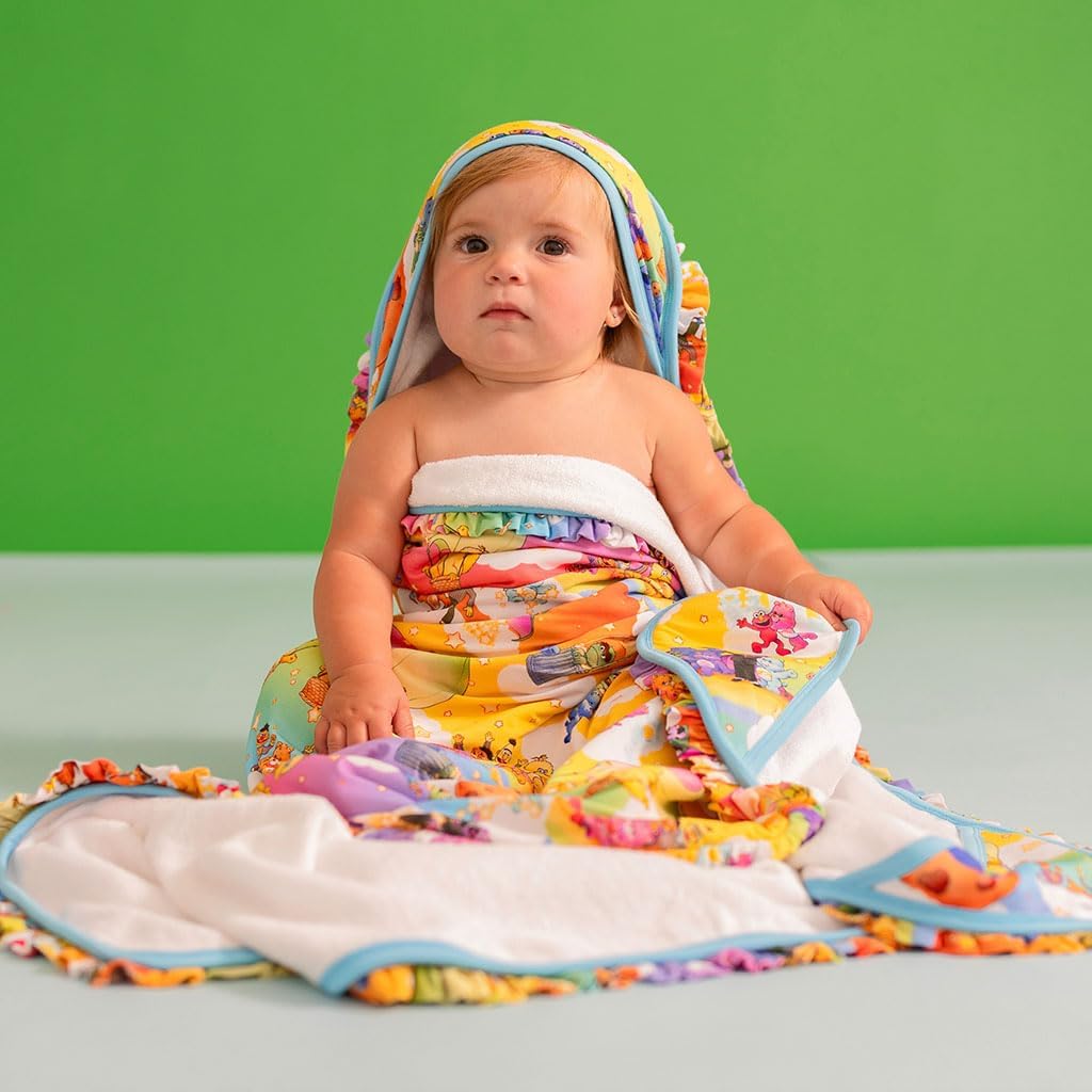 Posh Peanut Care Bears X Sesame Friends - Ruffled Hooded Towel - One Size