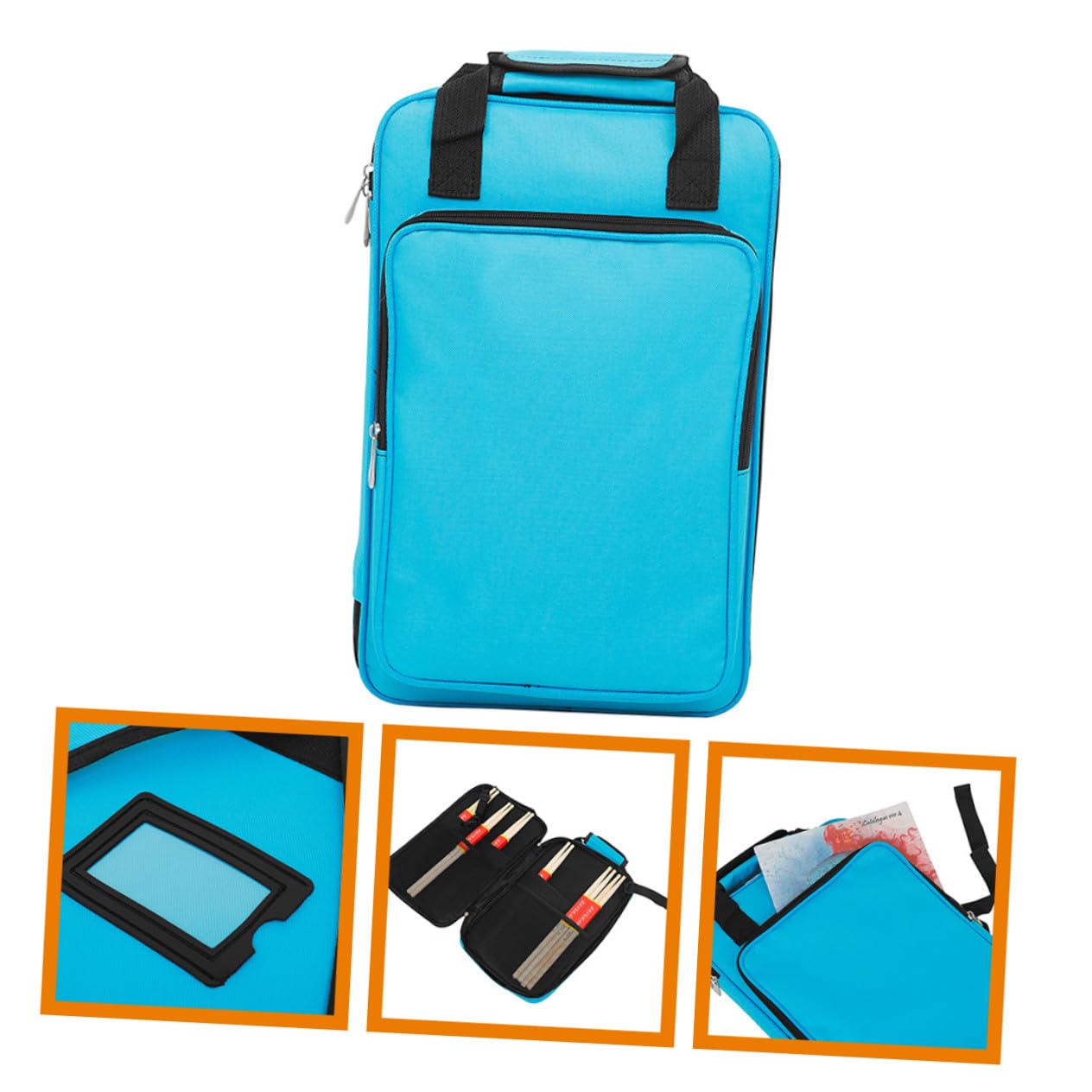 Borsa Custodia per Oxford Bacchette e Batteria Tracolla Manici Comodi Porta Percussioni