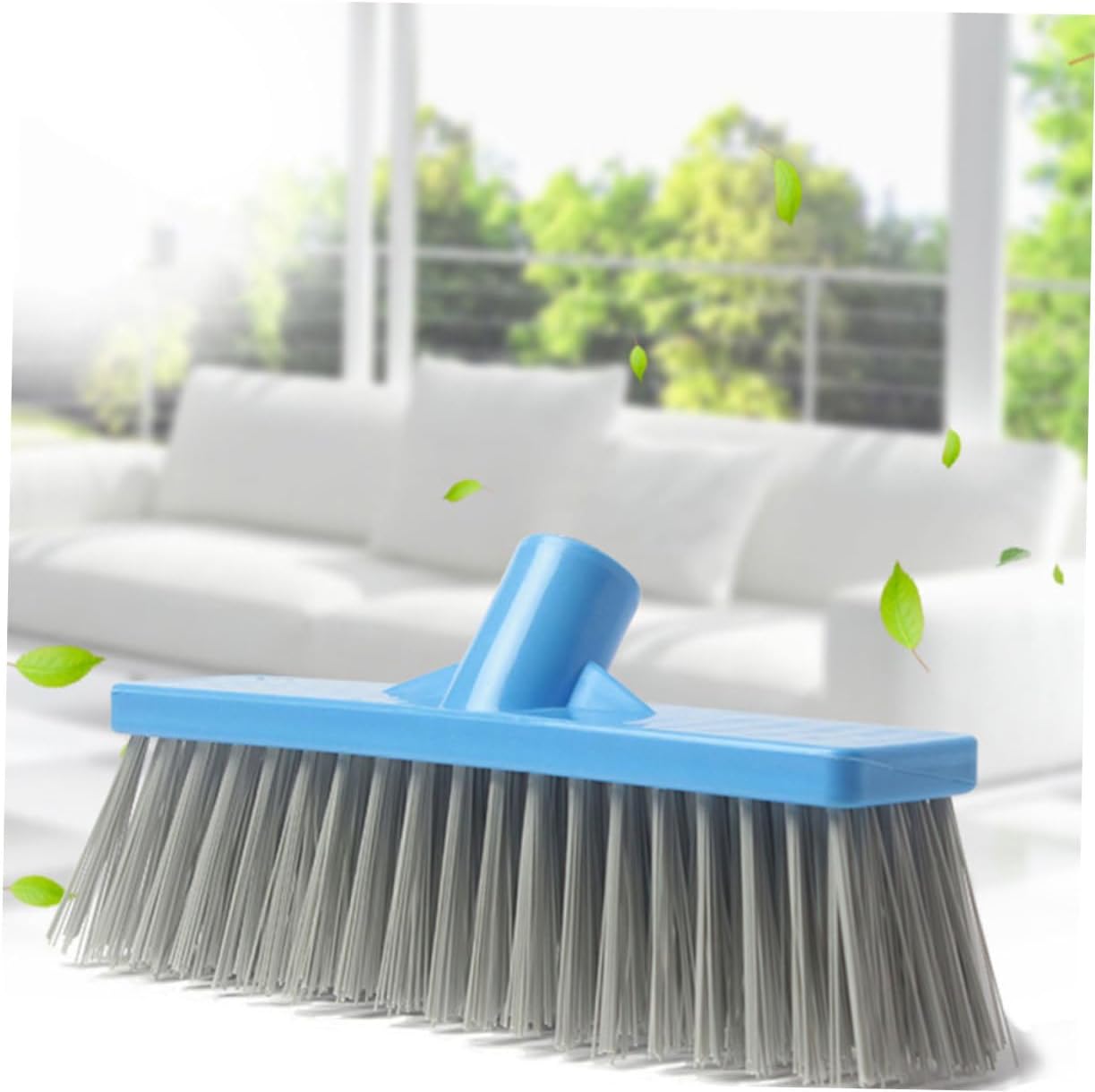 Blue Broom Hard Bristles Head Replacement for Floor Cleaning