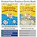 SUNEZLGO Current Comic Book Bags and Boards 100 Comic Book Sleeves and 100 Comic Book Boards, Acid-Free Clear Comic Book Storage, Comic Book Backing Boards 27 pt, Thick and Coated Comic Backing Board
