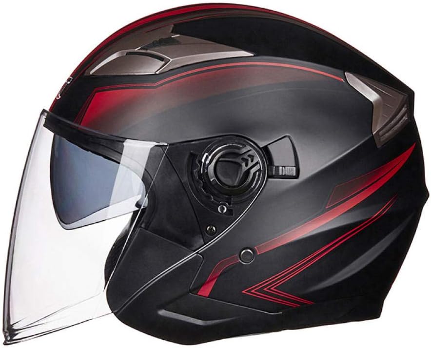 Casco uomo e donna casco moto mezzo casco casco ABS moto elettrico  sicurezza doppio specchio casco moto lencicol Moto, accessori e componenti  Abbigliamento protettivo